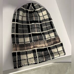 Beautiful checkered knit beanie